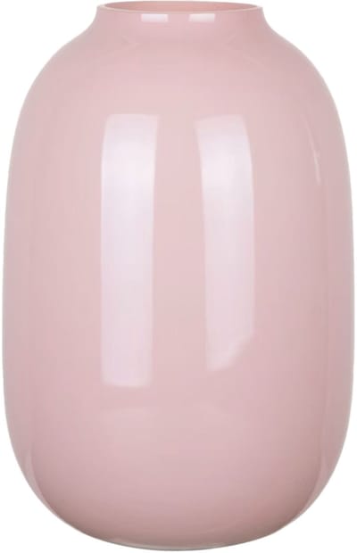 Mega Collections Bloemenvaas Oval Beauty - roze - glas - D17 x H25 cm