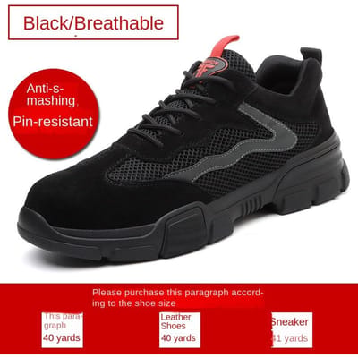 Chaussures d'été respirantes Chaussures de protection Anti-écrasement et anti-perforation Embout en acier Antidérapantes et résistantes à l'usure Chaussures d'assurance travail 47