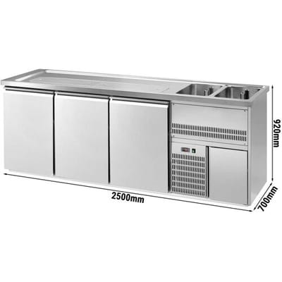 GGM Gastro Biertheke Premium PLUS - 2500x700mm - 3 Türen