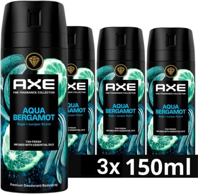 Axe - Deodorant - Spray - Aqua Bergamot - 150ml x 3