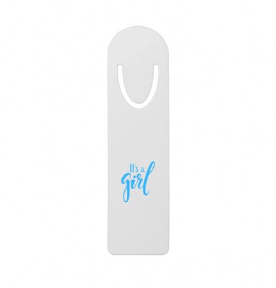 Hacebo® - It's a girl slabbetje metalen boekenlegger - baby's - meisje geboorte cadeau - Geboorte meisje cadeau - it's a girl kraam cadeau - Cadeau pakket - babyshower - baby - cadeau - kado Bladwijzer boekenleggers - 12.7 cm x 3.2cm