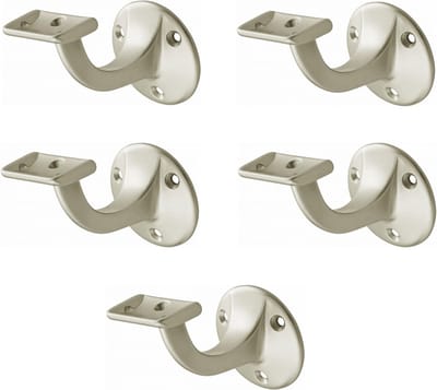 Hermeta leuninghouder 3502-02 - Nieuw Zilver - Aluminium - Opschroef - Vlak Zadel - 5 stuks