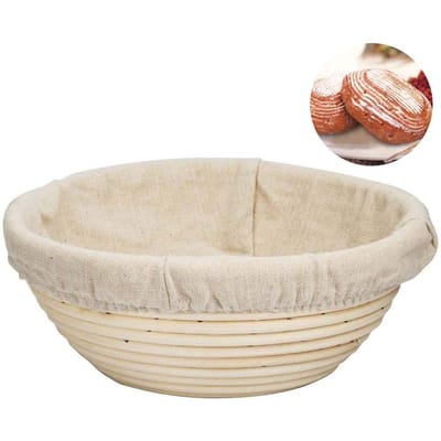 Rotan Brood Rijs Mand Natuurlijk Brood Gefermenteerde Mand Keuken Zuurdeskom Kom S(for 2-4kg) beige