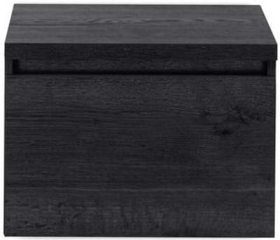 Frozen Badmeubelset 60 cm - Greeplijst in Kleur - Inclusief Wastafelbovenblad Black Oak