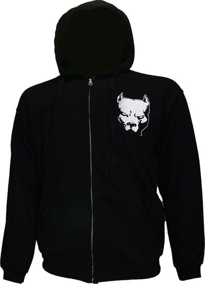 Pitbull Geborduurd Logo Hoodie Vest met Rits - Origineel Design - XXL