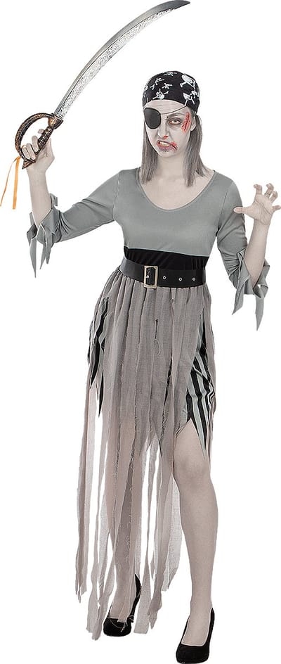 FUNIDELIA Zombie Piraat Kostuum voor vrouwen - Maat: XL - Zwart