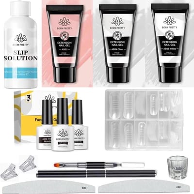Born Pretty - Polygel - Polygel nagels - Polygel Nagels Starterpakket - Polygel kit - Polygel kleuren - Polygel producten - Polygel set - Acrygel - Polygel clear - Polygel roze - Polygel nude - Polygel wit - Polygel tube - Polygel Starters Kit