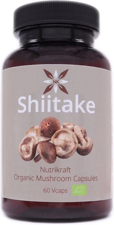 Nutrikraft - Shiitake Capsules Bio 450mg 60 Caps - Pot 60 Capsules - Nutrikraft