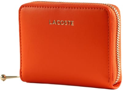 LACOSTE portemonnee Zip Coin Wallet Scarlet Ibis neonoranje