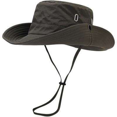 Zomer Mannen Bucket Hat Buiten UV Bescherming Brede Rand Jacht Wandel Hoed Vissershoed Strand Zonbescherming Cap M black