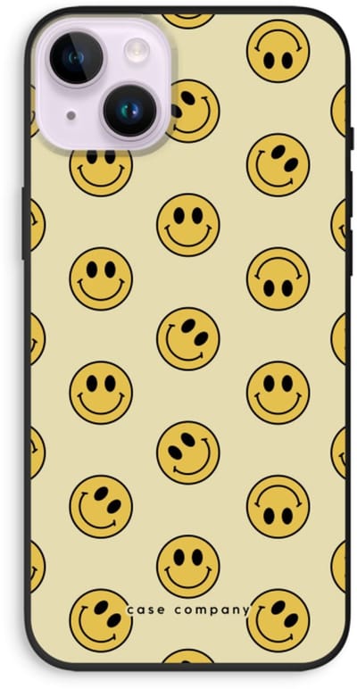 Case Company® - Hoesje geschikt voor iPhone 14 Plus hoesje - Smiley N°2 - Biologisch Afbreekbaar Telefoonhoesje - Bescherming alle Kanten en Schermrand