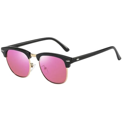 Fako Fashion - Club Style Zonnebril - Polariserend - Polarized - Dames - Heren - Zwart/Goud - Roze