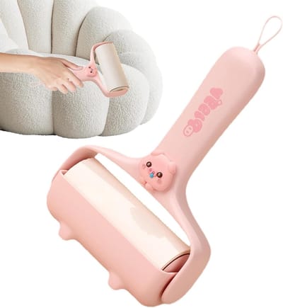 Pluisroller Kleding - Haarverwijderaar Roller - Snel Reinigen - Sterk Zelfklevend - 12.5 x 5.6 x 18.4 cm - Bruin