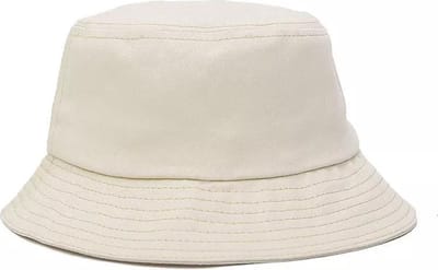 Bucket Hat Beige Wit Maat M/L Unisex Zonnehoed Hoedje UV