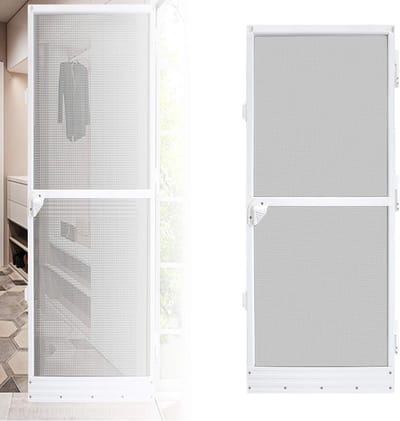Vliegendeur Hor voor Balkondeur en Deuren tot 95x210cm - Insectenwering met Aluminium Frame