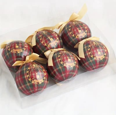 Nivard Kerstballen - Kerstversiering - Plastic - Kerstballenset - Stijl 2- 8 cm - 6 stuks
