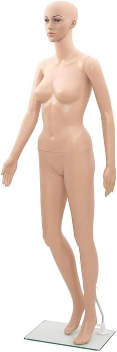 Etalagepop Vrouw - Damesfiguur - Mode Presenteren - 360° Draaibaar - Maat 36-38 - Beige