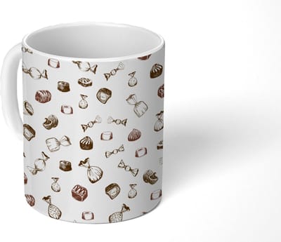 Mok - Koffiemok - Snoep - Vintage - Chocolade - Design - Mokken - 350 ML - Beker - Koffiemokken - Theemok