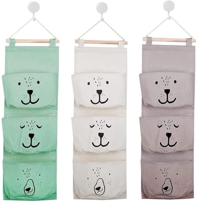 Allecto - Waterdichte Muurophangende Opbergzakken - Multifunctionele Organizer - 3 Kleuren - Handwasbaar - Ideaal voor Kamer en Badkamer