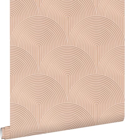 ESTAhome behang 3D-motief perzik roze - 50 x 900 cm - 131103