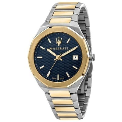 Maserati Stile Blue Tweekleurig Heren Quartz Horloge R8853142008 blauw
