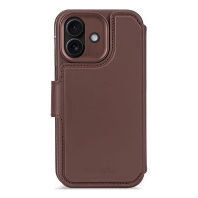 DECODED 2-in-1 Leren Detachable Wallet Hoesje Geschikt voor iPhone 17 - Magnetisch Afneembaar - met Pasjeshouder - Premium ECCO Leer - Geschikt voor MagSafe - Bruin