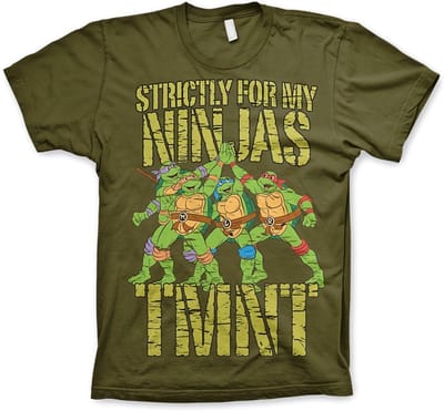 Teenage Mutant Ninja Turtles TMNT Strictly For My Ninjas T-shirt olijfgroen
