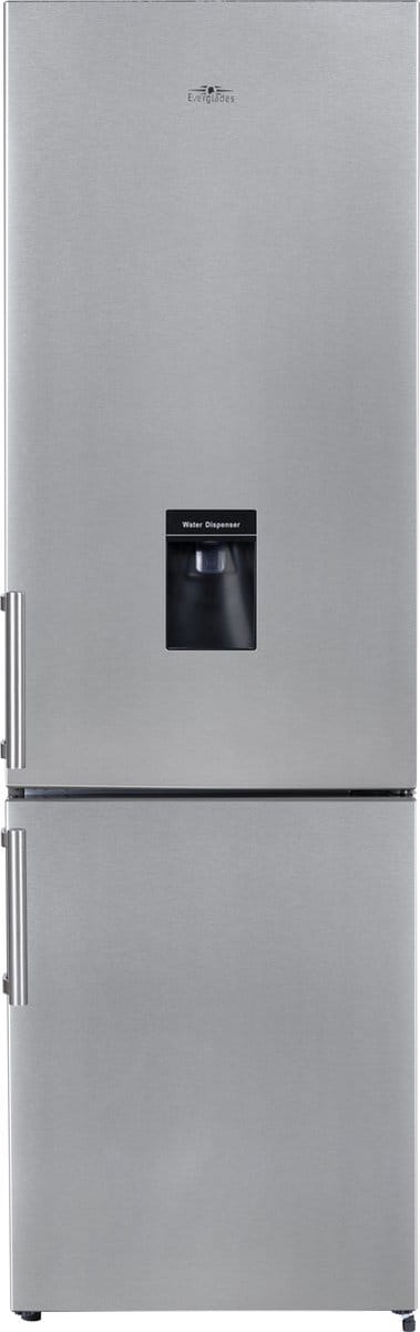 Everglades EVUD4048 - Koel- Vriescombinatie Inox Look - E Klasse - 268 Liter - 5 Jaar Garantie