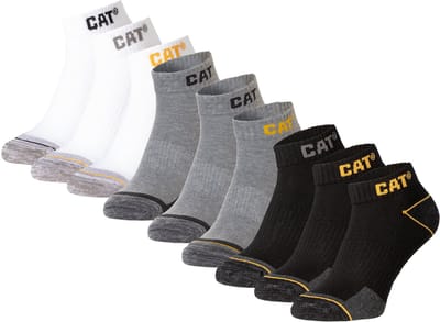 CAT Enkelsokken Heren Work Sneakers 9-paar Korte Werksokken Mix - Maat 39-42