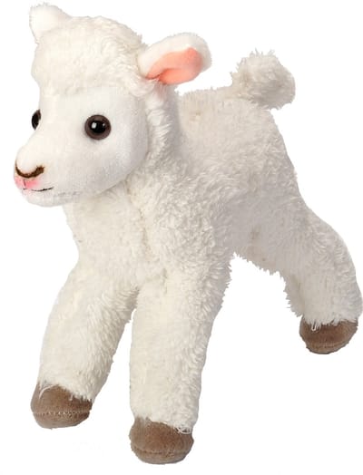 Wild Republic Pluche Schaapje knuffel 20 cm - zacht - veilig - boerderij dier - polyester