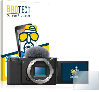 BROTECT - Screenprotector voor Sony Alpha ZV-E10 - Folie Beschermfolie matte 2 Stuks