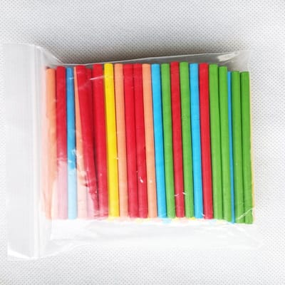 100 Stuks Pak Kleurrijke Bamboe Stokjes Wiskunde Tellen Spel Montessori Kleuterschool Wiskunde Leer Speelgoed red