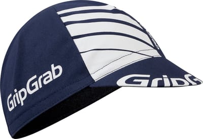 GripGrab - Classic Cotton Zomer Fietspet Katoenen Wielerpet Retro Koerspet Helmmuts - Navy Blauw/Wit - Unisex - Maat S/M (54-59 cm)