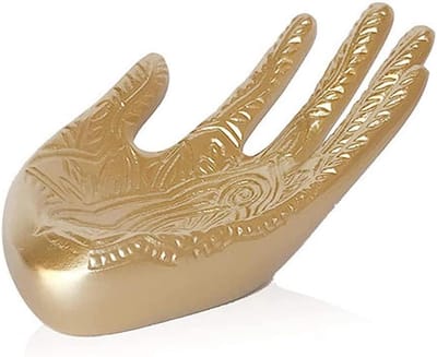 Gouden Hand Houder - Sieraden Schaal - Sieraden Opbergen - Handgemaakt Hars Design - Zie Foto - Goud