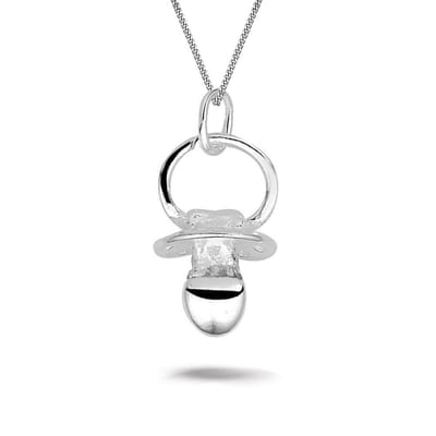 Montebello Ketting Dummy - 925 Zilver - Fopspeen - 10x15mm - 45cm