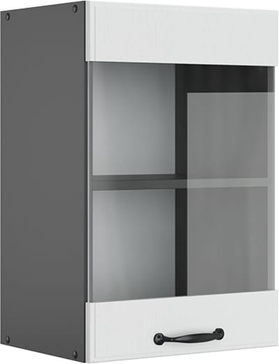 Vicco R-Line Glazen keukenkast – 40 cm Wit Landhuis