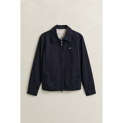 Gant Jack Solid Color Organic Cotton Windcheater Avond Blauw / male
