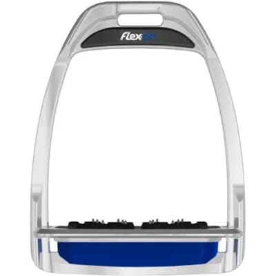 Platte Ultra Grip Stirrup Zwart/Zwart/Blauw Flex-On Hunter H