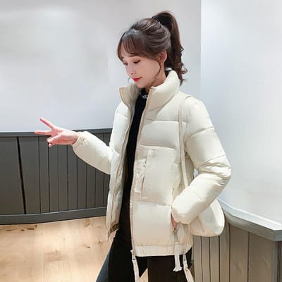 Manteau d'hiver lumineux rembourré en coton pour femmes, court et ample, veste rembourrée en coton duvet, manteau pain, veste rembourrée pour étudiantes XL