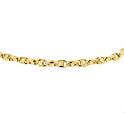 The Jewelry Collection Ketting Anker 3,5 mm 45 cm - Geelgoud