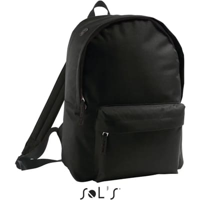 Rugtas Black - Rugzak - 16 liter - Backpack - Voorzak met ritssluiting - Verstelbaar en versterkte schouderriemen
