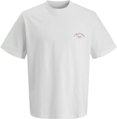 Jack & Jones T-shirt Jormontauk Photo Back Tee Ss Cn 12292867 Bright White Mannen Maat - S