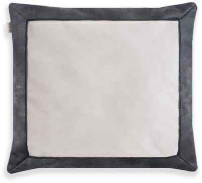 Knit Factory Flint Sierkussen - Vierkant kussen - Kussen woonkamer - Bank kussen - Decoratie kussen - Beige - 50x50 cm - Vierkant kussen - Superzacht kussen gemaakt van Veloursstof - Kussenhoes inclusief kussenvulling