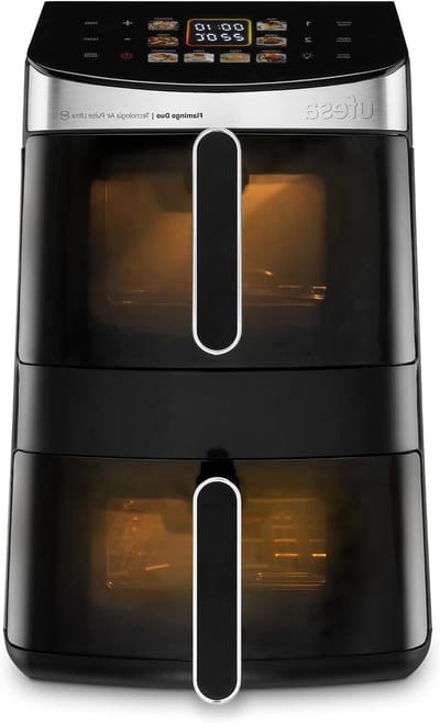 Heteluchtfriteuse - Dubbele Lade - Snelle Maaltijden - DualZone Heat - 115L Capaciteit - Zwart