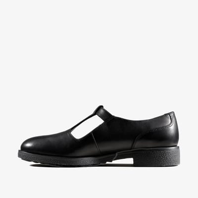 Griffin Stad Zwarte Leren Schoenen