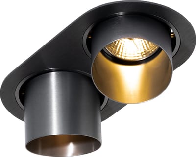 QAZQA installa - Moderne Inbouwspot - 2 lichts - L 23 cm - Donkergrijs - Woonkamer | Slaapkamer | Keuken