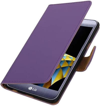 Bookstyle Wallet Case Hoesjes Geschikt voor LG X Cam Paars