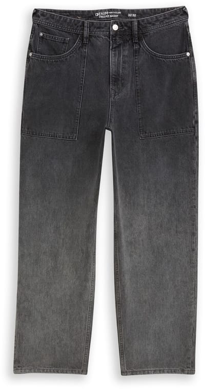 Tom Tailor Denim - TTELLIOT BAGGY jeans - Maat 32/32 - black grey gradient denim