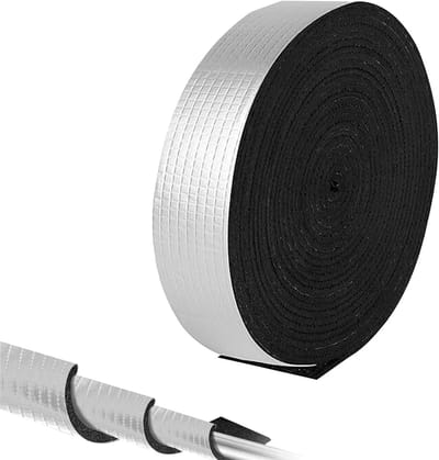 Buis Isolatie Tape - Schuimfolie Wrap - Vriesbescherming Leidingen - Zelfklevend Aluminium - 5 cm X 10 m