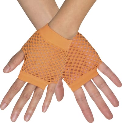 Boland - Handschoenen pols New York neon oranje Oranje - Volwassenen - Unisex - Hippie - 80's & 90's - Disco